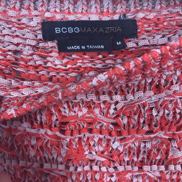 BCBGMAXAZRIA Red Dolman Sleeve Sweater Size Medium - Picture 4 of 8